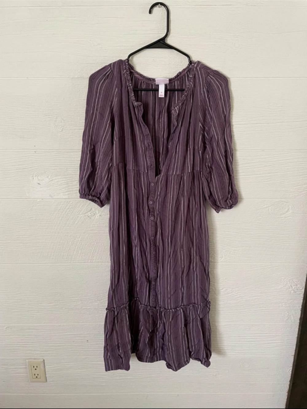 Isabel Maternity by Ingrid & Isabel Purple Striped Midi Dress